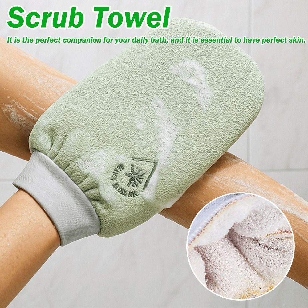 New Thick Exfoliating Bath Gloves Double Sided Frosted 3 Colors Body Scrub Gloves SPA Shower Mitt