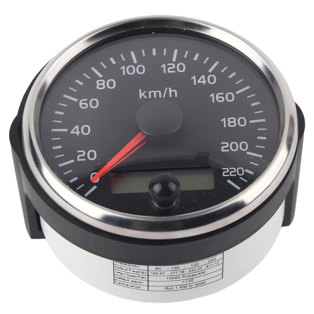 85mm Speedometer LCD Adjustable 220KM H for 12V 24V Car Truck Boat Motor