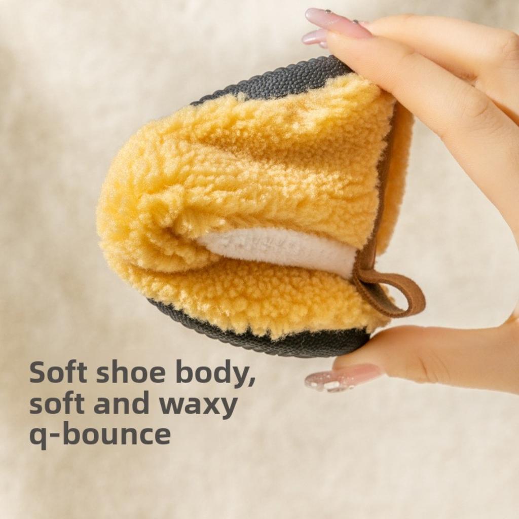 Kinder Baumwollpantoffeln Baby Junge Niedlich Indoor Zuhause Boden Socken Schuhe Anti-Rutsch Weiche Sohle Plüsch Mädchen Baumwollschuhe