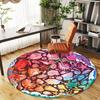 1pc Seashells, Oceanic Pattern Office Round Rugs, Under Chair Round Rugs for Living Room, Bedroom, Bathroom Decoration Carpet 091843