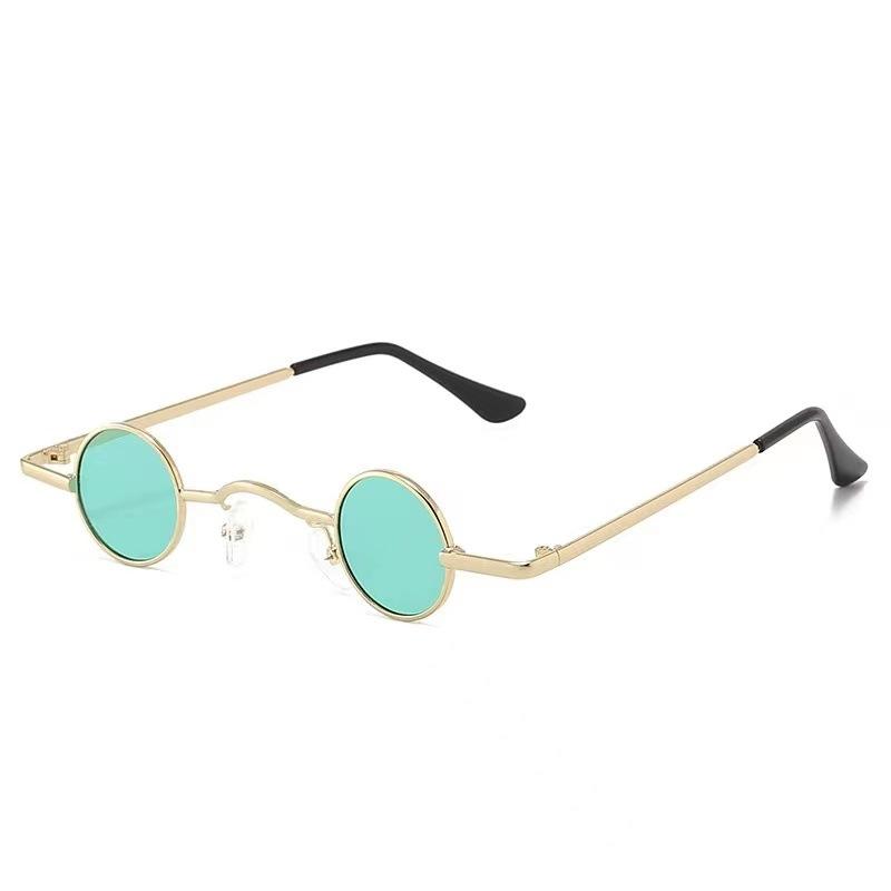 Retro Trend Metal Small Round Frame Prince Glasses Women'S Niche Personality Design Glasses Hip Hop Punk Sunglasses Sunglasses