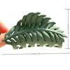 1pc Large Green Leaf Hair Claw Clip | Stylish Autumn Accessory for Women, Durable Plastic with Hollow Design