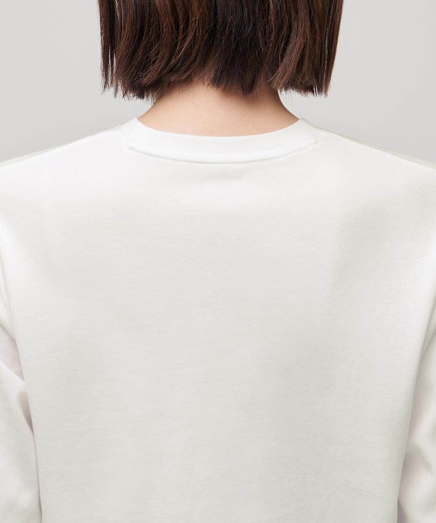 MUSINSA STANDARD WOMAN Women'S Crew Neck Crop Long Sleeve T-Shirt [Cream]