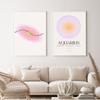 Angel Numbers Gradient Aura Posters and Prints Aesthetic Danish Pastel Canvas Painting Nordic Art Wall Picture Dorm Home Decor