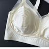 Silky Satin Mesh Invisible Push Up Gathered Wireless Bra For Women