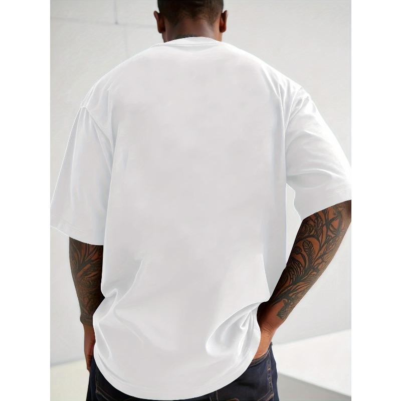Tailles européennes Homme T-shirt Casual Manches Courtes Imprimé - Rouge Col Rond T-shirt d'Été, Tissu Léger & Respirant pour Tenue Décontractée