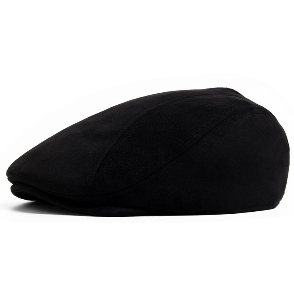 Smooth Winter Beret Cap Keep Warm Women Artist Hat Simple Peaked Cap  Outdoor
