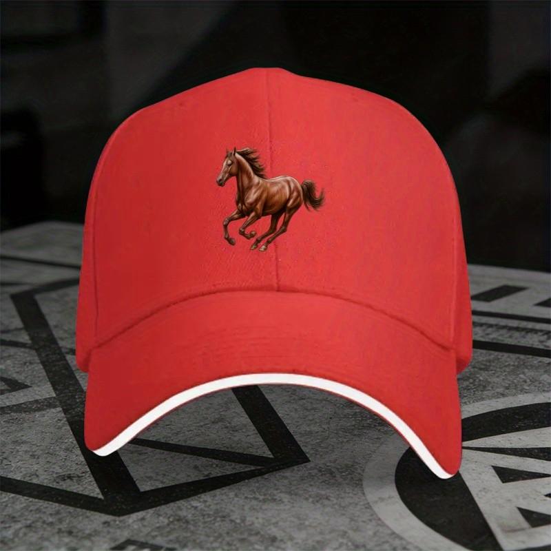 Berretto da Baseball Cavallo al Galoppo Unisex Poliestere Casual Regolabile Cappello Sportivo da Esterno