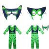 Kostým Wild Kratts Síla zvířete pro děti se zelenou námořnickou kombinézou a maskou