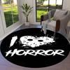 1pc Horror Love Mask Splatter Art Round carpet, Made of Polyester,Perfect for Decorating Office Chairs, Living Rooms,fplt278