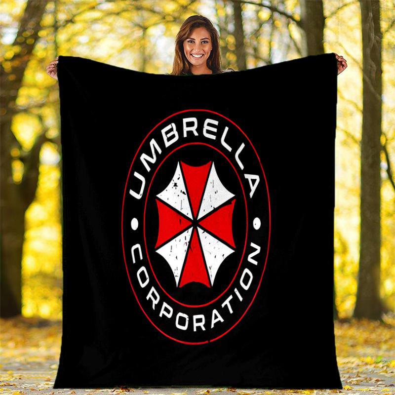 The sci-fi game Resident Evil features the Umbrella Corporation blanket a soft home furnishing nap decoration a warm Sherpa blanket for all seasons U6