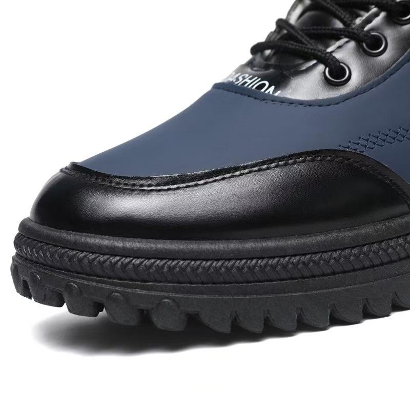 Herren Dick Gefütterte Fleece Winter Schneestiefel Kälteresistent Weiche Sohle Einfache Komfortschuhe für Ältere Lokales Lager