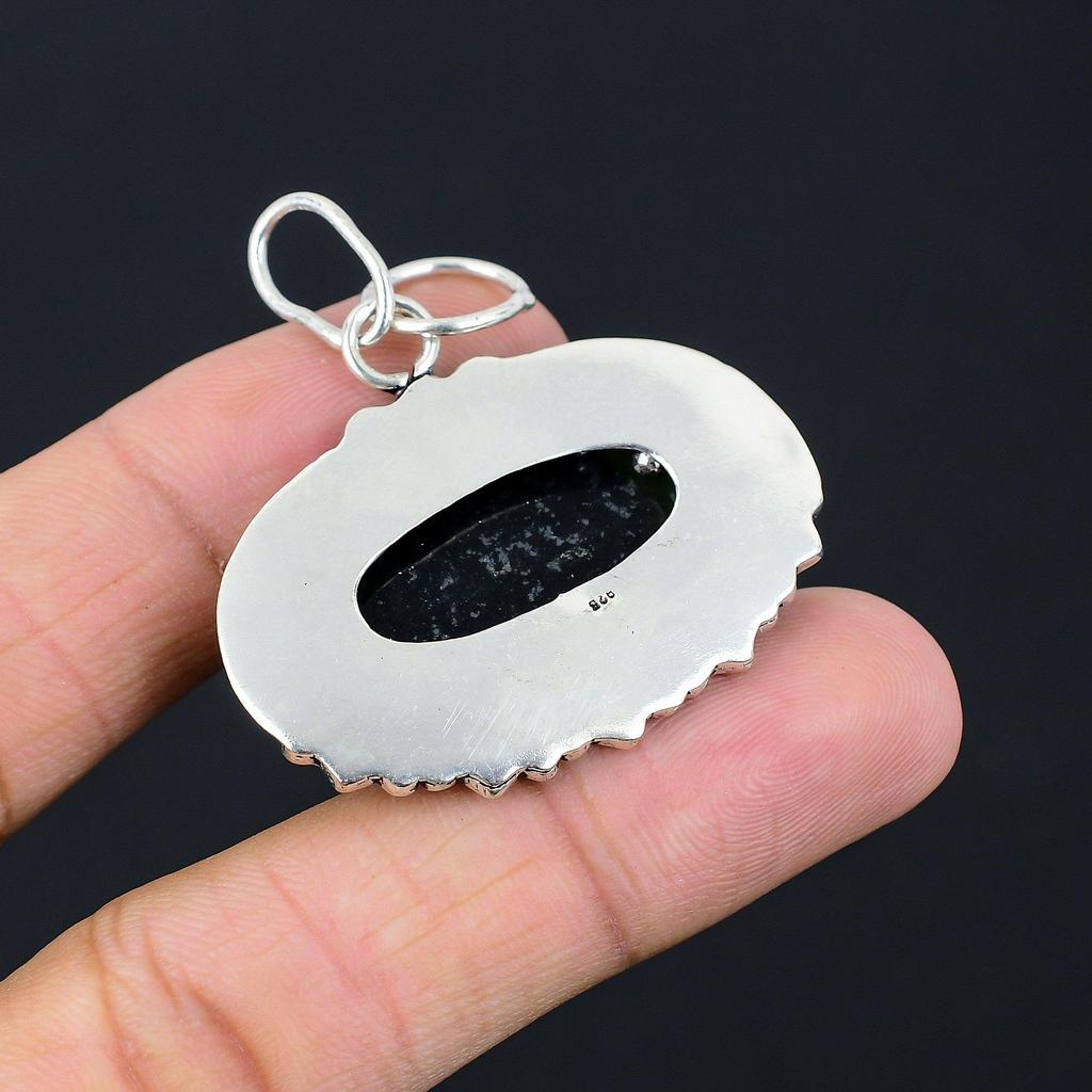 Döttrarnas Dag-rea Sterling Silver Nephrit Ädelsten Mor Nytt Hänge Smycken