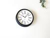 KATOMOKU muku clock 5 Roman numerals black wall clock continuous second hand radio km-58BKRCS 306mm (SKP clock)