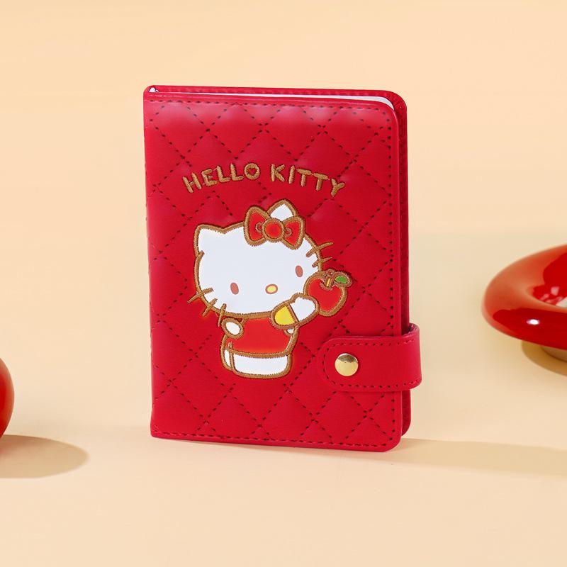 Кожаный блокнот Hello Kitty «Жизненная сила» с вышивкой - Милый дневник на кнопке