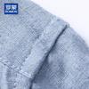 ROMON Men's Linen Blend Seven-Quarter Sleeve Chinese Style Shirt