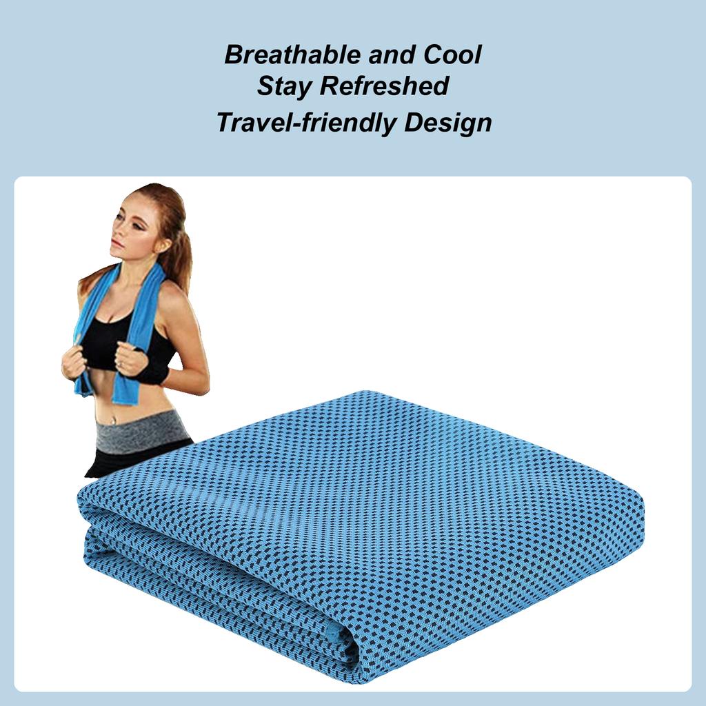 Cooling Towel Instant Relief Microfiber Cool Towels Chilling Neck Wrap Ice Cold Rags for Sports Fitness Camping Cycling Hiking