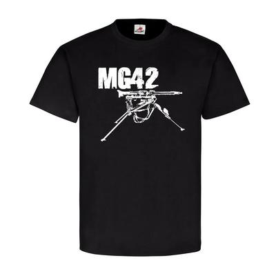 MG42 Machine Gun T Shirt Short Sleeve 100 Cotton Casual Tshirts Loose Top Size S3XL