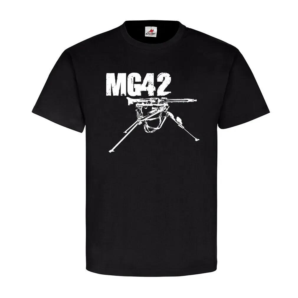 MG42 Machine Gun T Shirt Short Sleeve 100 Cotton Casual Tshirts Loose Top Size S3XL