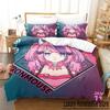 Ironmouse Anime Bedding Set Single Twin Full Queen King Size 3D Print Kawaii Duvet Cover for Adult Kid Bedroom