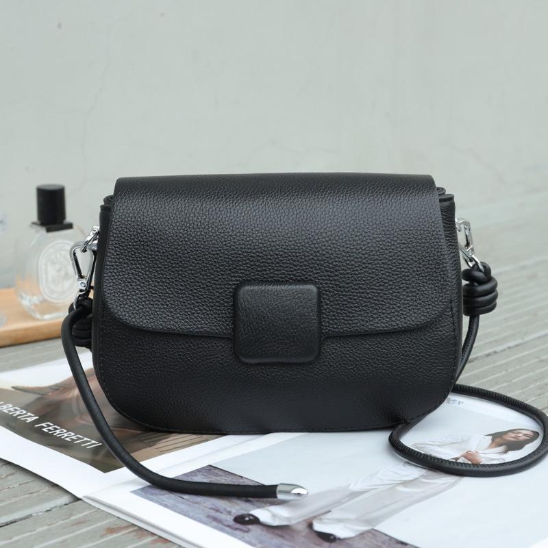 Genuine Leather Women's Handbag, Small Square Bag, Women's Crossbody Bag, Shoulder Bag, Underarm Bag Casually
