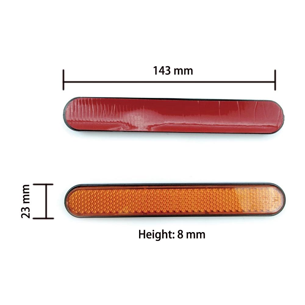 2pcs Motorcycle modification accessories luminous stickers reflective strips decorative side reflector reflectors