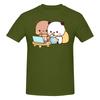 Funny Dudu Bear And Bubu Panda Watching Movie Together Unisexs Printed Tshirt Unisex T Shirtshirt Gym