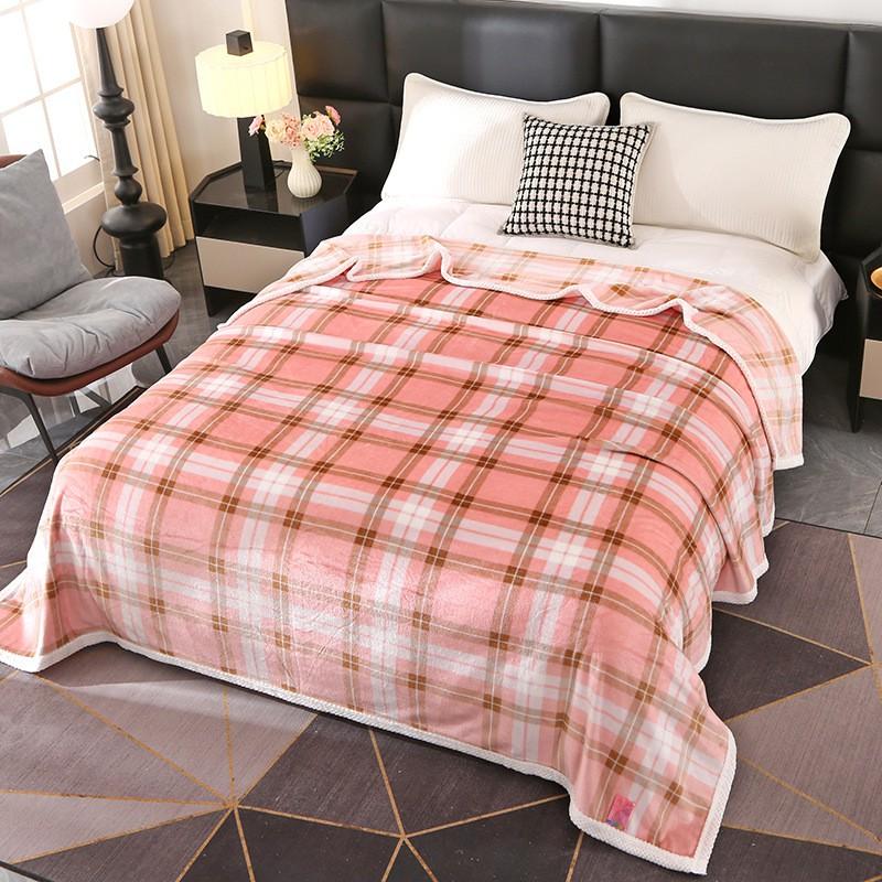 Soft Fleece Blanket Office Nap Sofa Or Bed Plaid Lightweight Warm Throw 115x160cm To 230x250cm