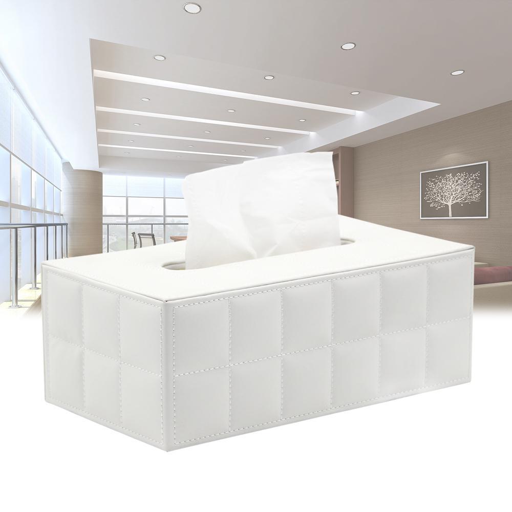Modern Tissue Box Holder Square,Napkin Holder Pumping Paper Case Dispenser,Facial Tissue Box Cover for Home Bathroom Office Desk