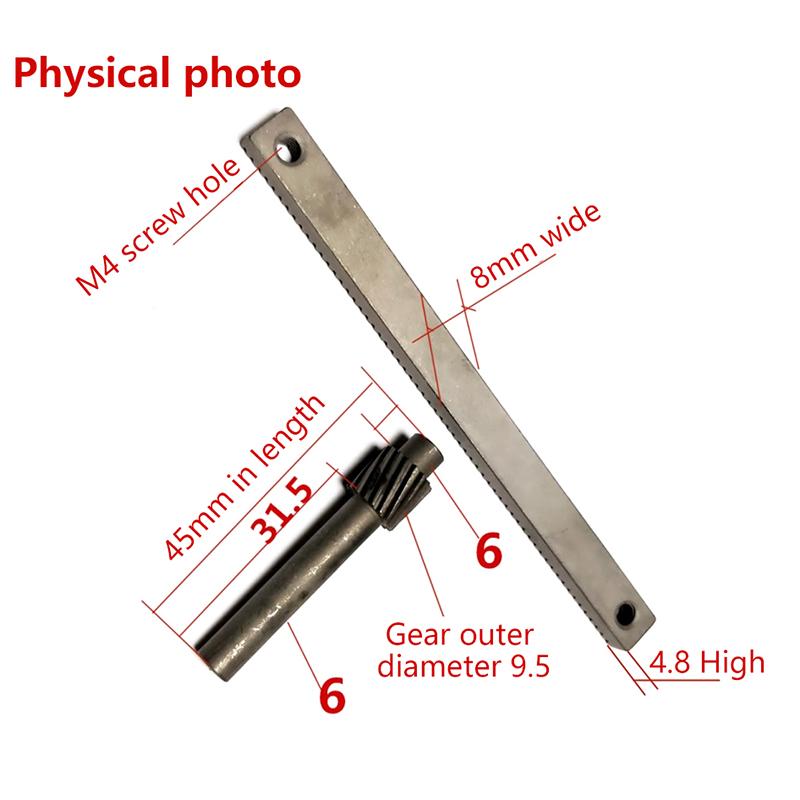 Cremallera de Ajuste de Precisión 0.5M 17D 100MM Cremallera Plataforma Deslizante Acero Engranaje Mesa Elevadora Herramienta