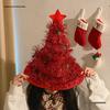 Korean Christmas Tree Hat for Adults & Kids - Festive Theme Party Costume & Photo Prop.