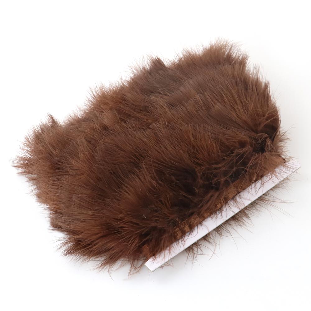 

1 метр Пушистый Марабу Перо натуральное Перо Лента бахрома 10-15см Кожаный Розовый Индейки Перья Шитье одежда Украсить Поделки глубокая кофе