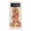Cartoon Capybara Hard PC Phone Case For Samsung Galaxy Z Flip 5 4 3 Transparent Cover For Galaxy Z Flip 6 Foldable Shockproof