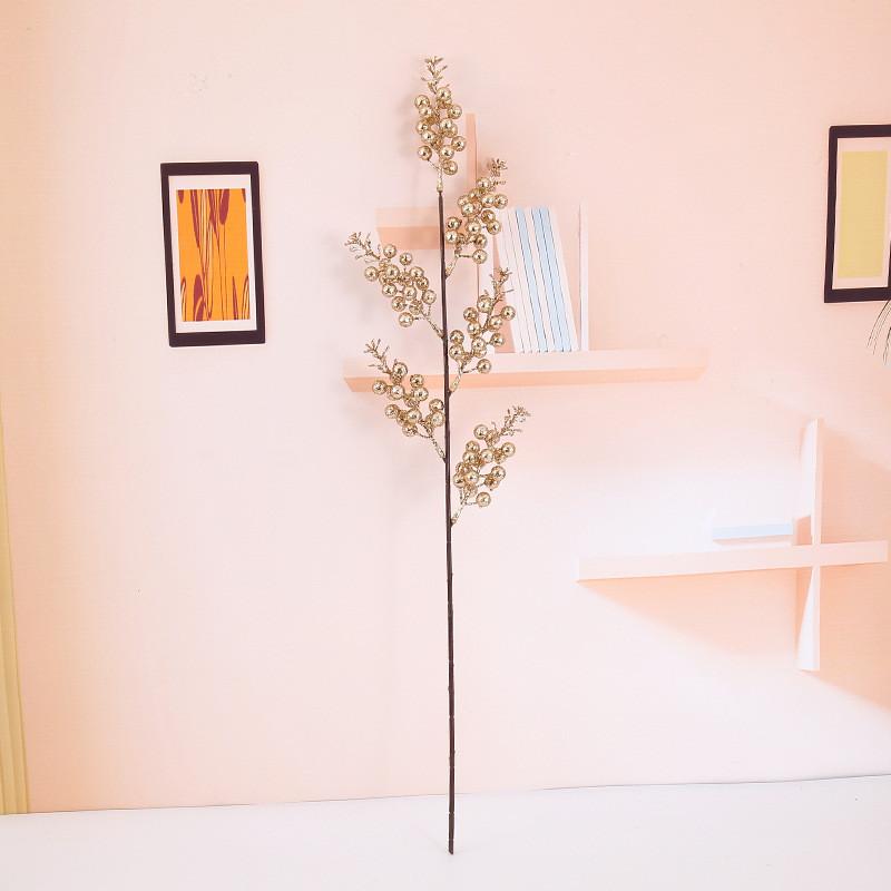 Faux Berry Christmas Flower Ornament With Sparkling Glitter Holiday Decor Home