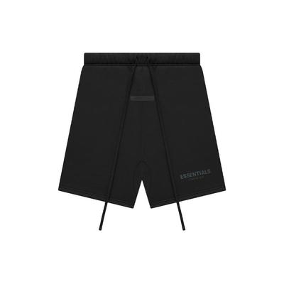 Fear of God Essentials FW21 Embroidered Logo Sweatshorts Unisex Bottoms Black FOG-FW21-155
