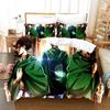 3D Printed Attack On Titan AOT Comfortable Duvet Quilt Cover Pillowcase Bedding Set Children Bedroom Decoration Home Textile