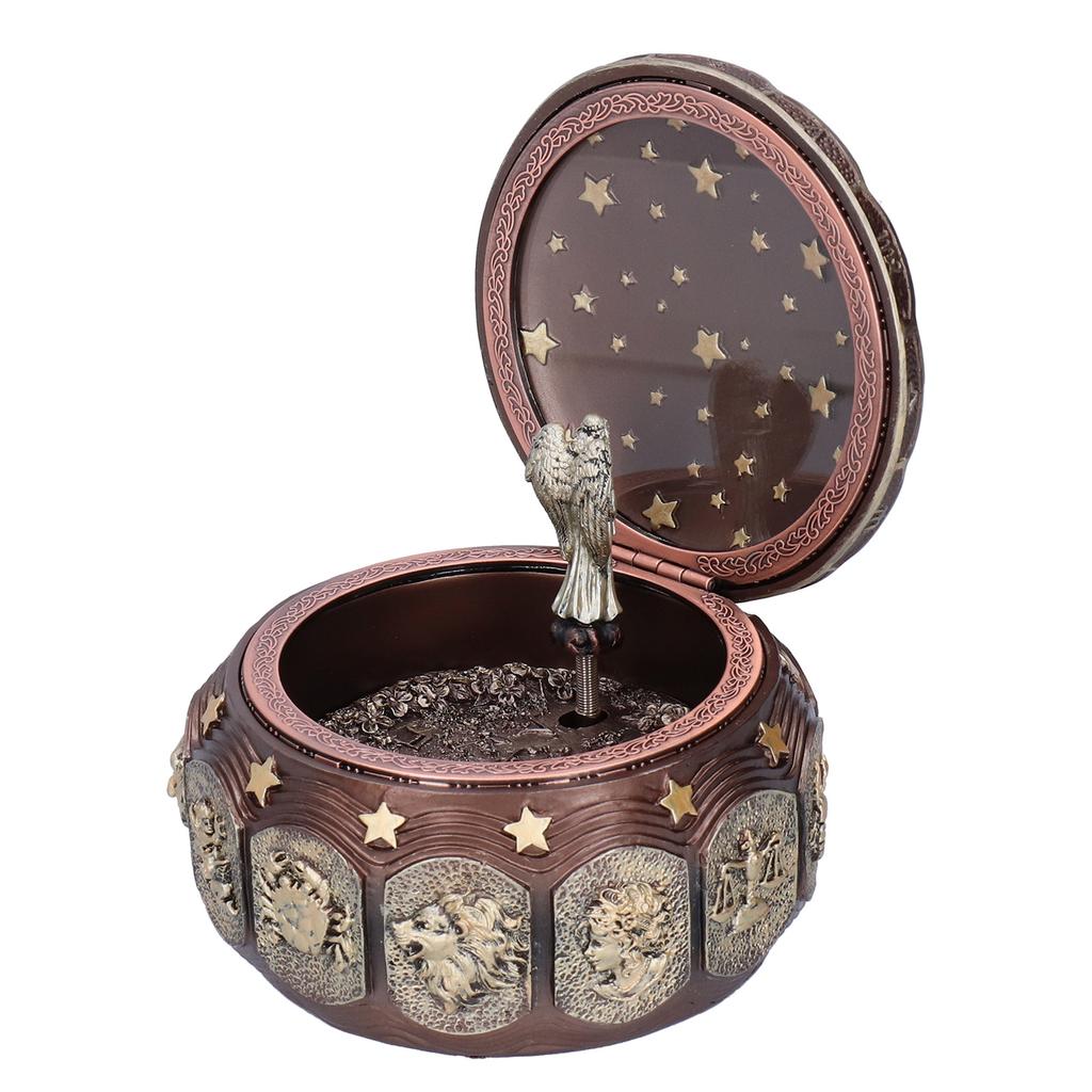 Music Box Fashion Creativity Rotating 12 Constellations Firends Birthday Holiday GiftsCoppery