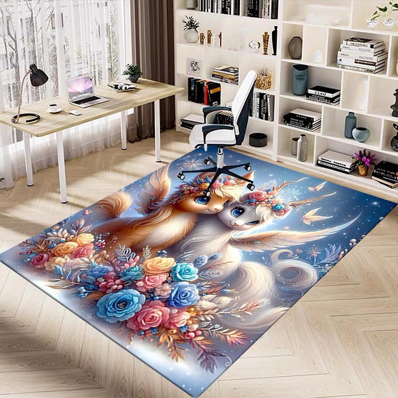 1PC Fantasy Animals Extra Large Non Slip Floor Carpet, Office, Family, Studio   Large Area Rug Indoor Rugs, Bold Statement Piece