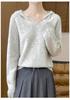 Women's 100% Pure Wool Hooded Knit Sweater - Cashmere, Thick, Loose Fit for Autumn/Winter
