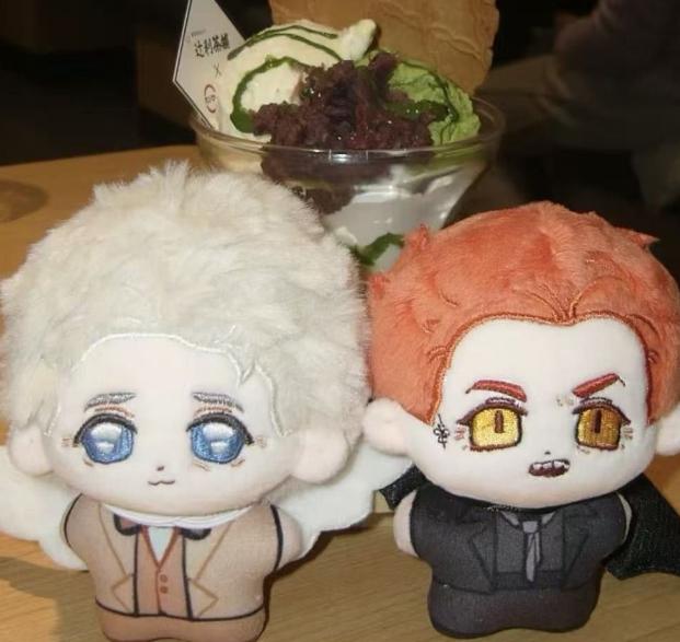 Good Omens Aziraphale Crowley Keychain Starfish Body Plush Doll Ca Chui Body Keychain Fanart Collectible Pendant Gift For Fans