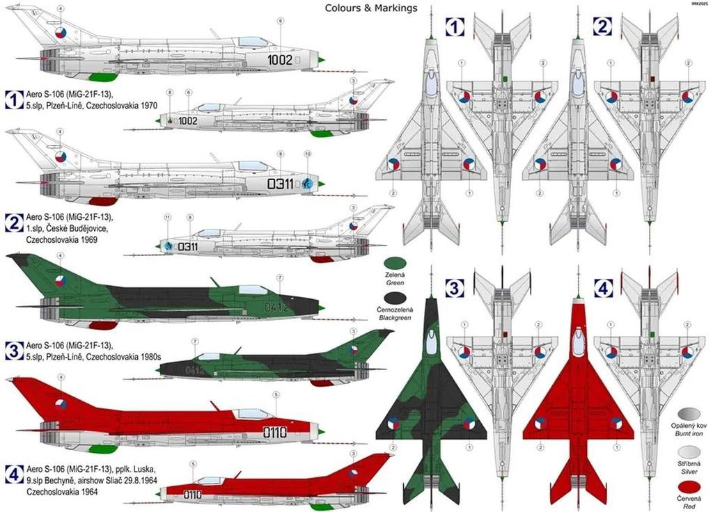 KP Model Aero Vodochody Factory Production Plastic Model Kit KPM0502 1/72 MiG-21F-13 S-106 (Airplane)