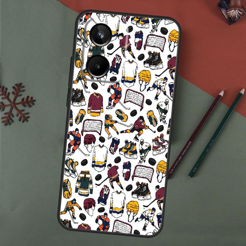 Play Ice Hockey Case For Realme C55 C51 C75 C63 C61 C53 C35 C65 C67 C71 11 12 13 14 15 Pro Plus GT6 GT7 Pro