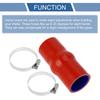 X AUTOHAUX 1 Set Inner Diameter 45mm/1.77" Length 127mm/5.00" Blue Red Car Silicone Hose,