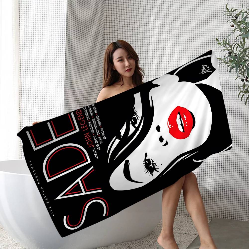 Popular Singer S-sade Microfiber Blanket Quick Drying Beach Towels Oversized Printing Super Absorbent Pool Towel Blanket