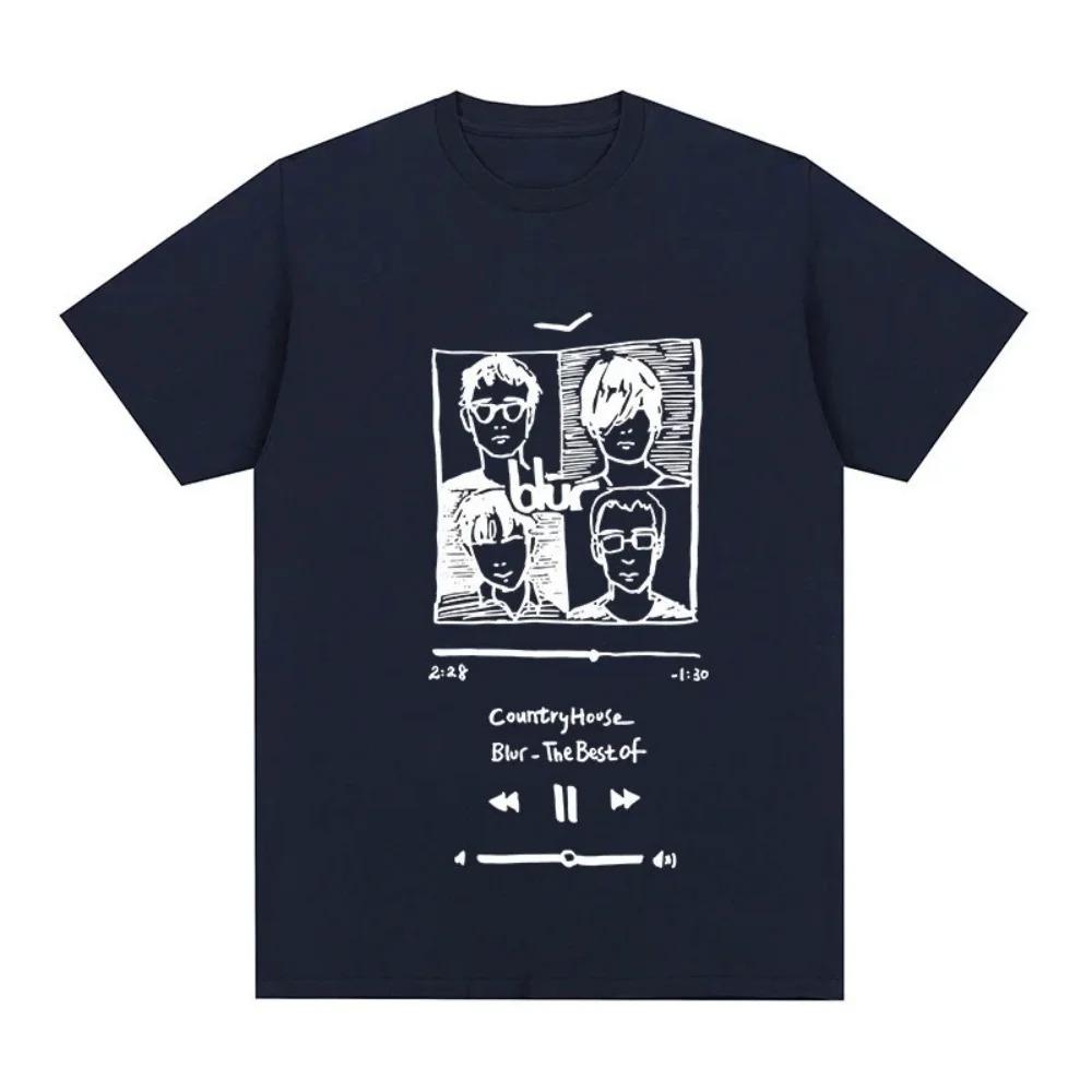 Blur Landhaus Retro Musik Britischer Rock Sommer Lässig Kurzarm Damen und Unisex Komfort Mode T-Shirt