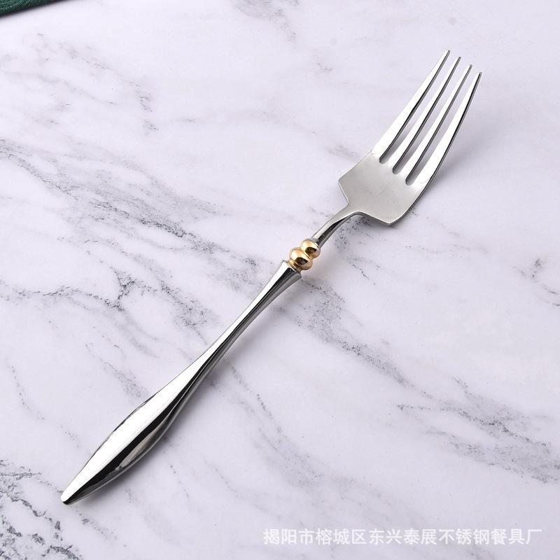 304 Stainless Steel Gourd Handle Western Tableware Hotel Restaurant Steak Knife Fork Dessert Spoon Set