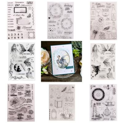 Clear Stamps for Card Making Transparent Stamps Clear for Paper Card Photo Album and DIY Scrapbooking Crafting Supplies