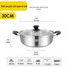 ZISIZ 30CM 304 Stainless Steel Multi-Purpose Hot Pot