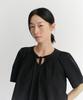 Ia Layn Tie Tuck Blouse (Black)