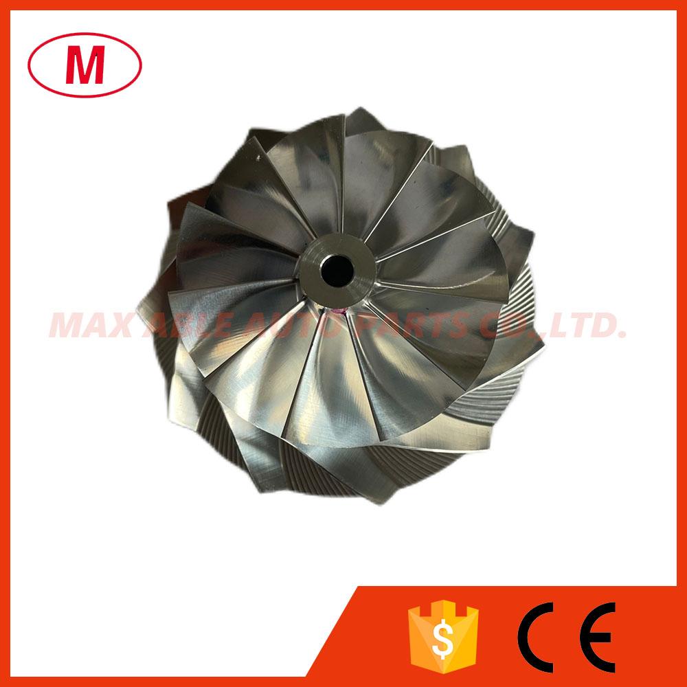 TD04HL 53.50/70.00mm 11+0 Blades Performance Turbo Billet Compressor Wheel /Aluminum 2618/Milling for Turbocharger Cartridge